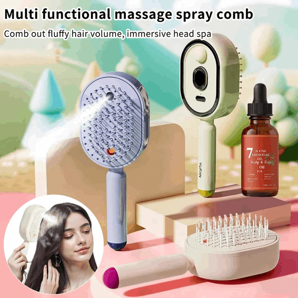 Hair Care Air Bag Spray Massage Comb Scalp Massage Hairbrush Essential Oil Atomization Deeply Nourishes Hair Roots Peaceful Pleasures Health and Wellness