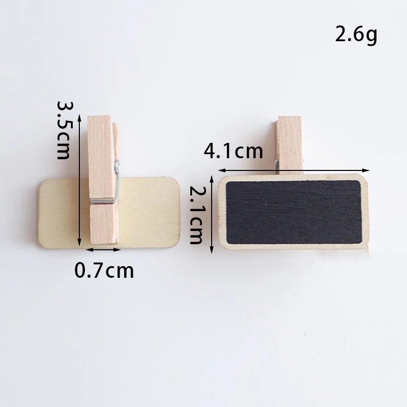 Bview Art Mini Wooden Chalkboard Clip Price Tag Display Holder Memo
