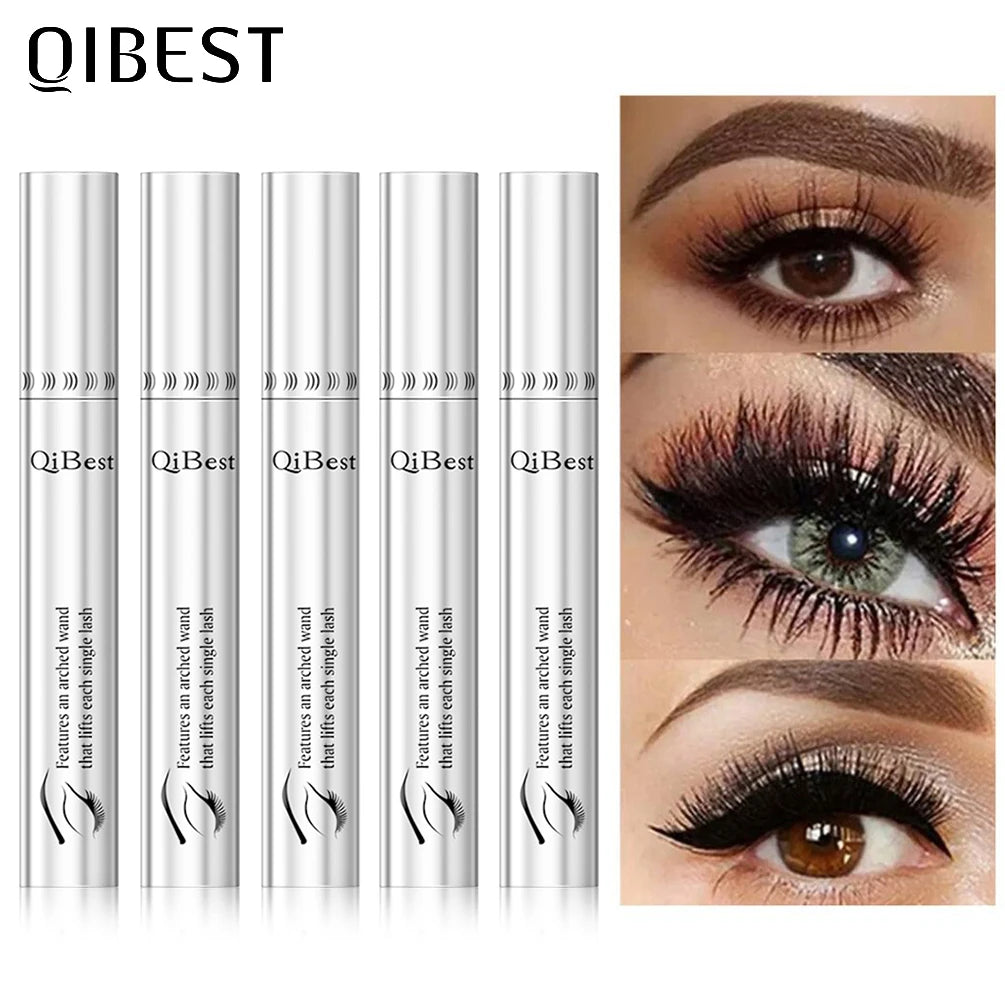 QIBEST Cosmetics 1/3/5 pcs Black Mascara Lengthens Eyelashes Extra Volume Waterproof Natural Lashes Female Professional Makeup Peaceful Pleasures Health and Wellness