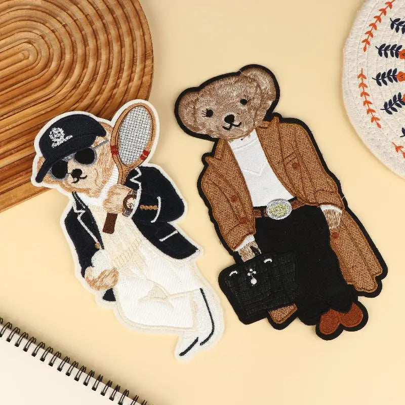 1Pcs Large Bear Clothing Patch for DIY Craft Projects Peaceful Pleasures Health and Wellness