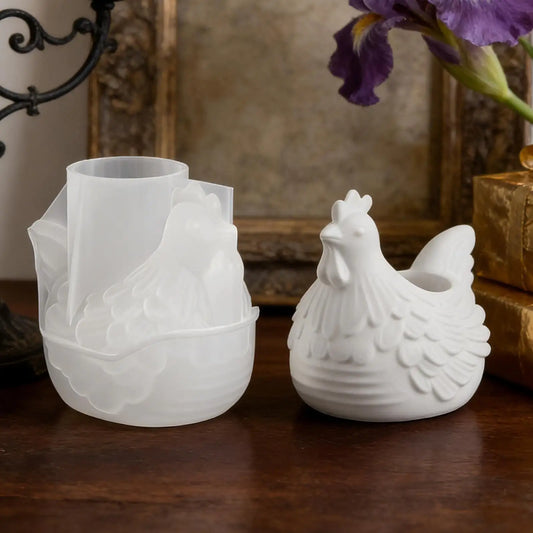3D Hen Silicone Mold – DIY Candle Holder, Resin & Plaster Craft Silicone Craft Mold Oasis Select
