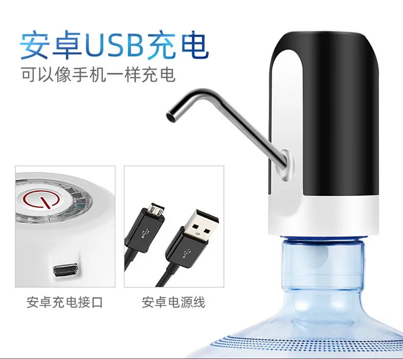 Drinkware Water Bottle Pump Drink Items Electric Garrafon Water Dispenser Portable Charging Kitchen Household Tools Automatic Peaceful Pleasures Health and Wellness