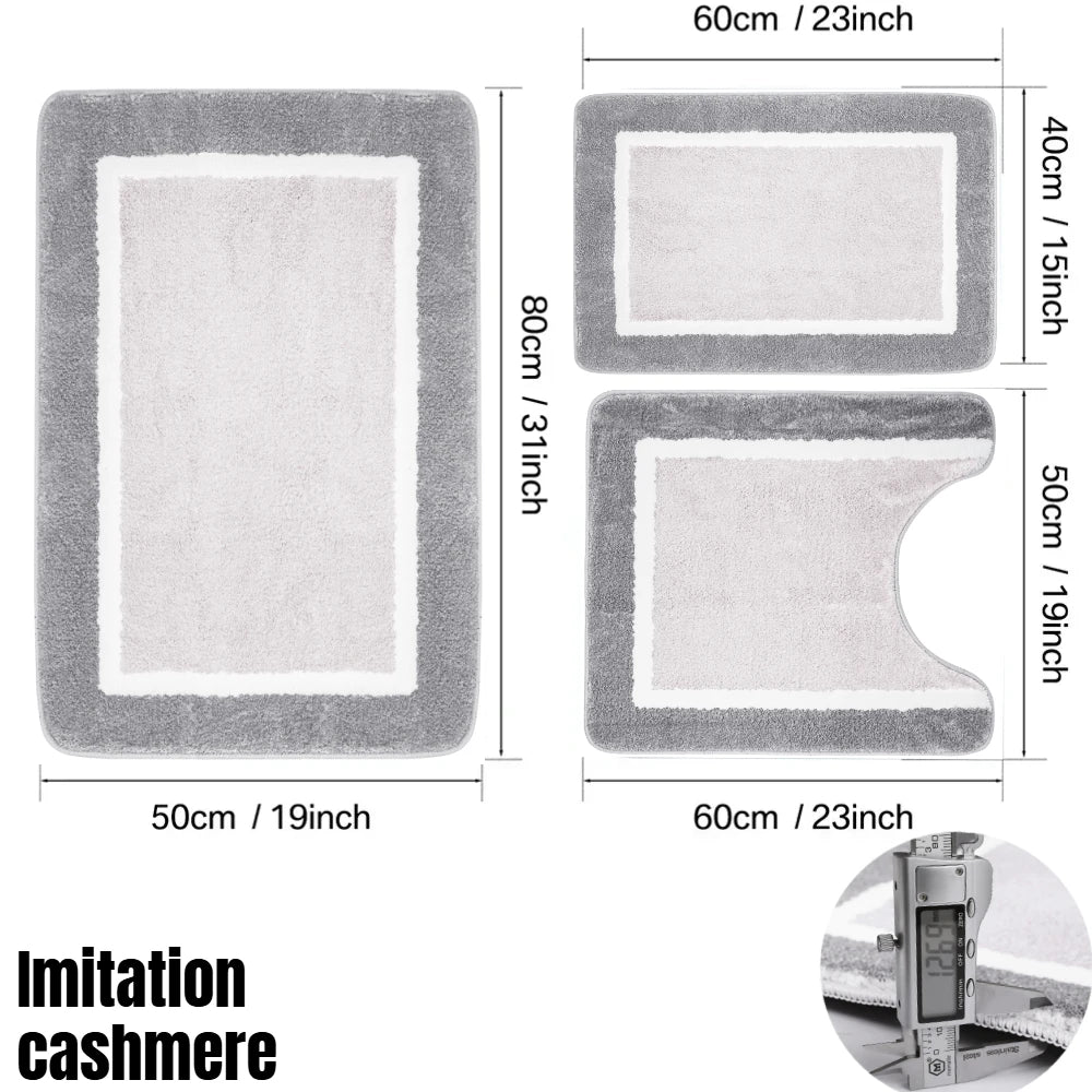Sets Bath Mats Non Slip Memory Foam Bathroom Soft Rugs Water