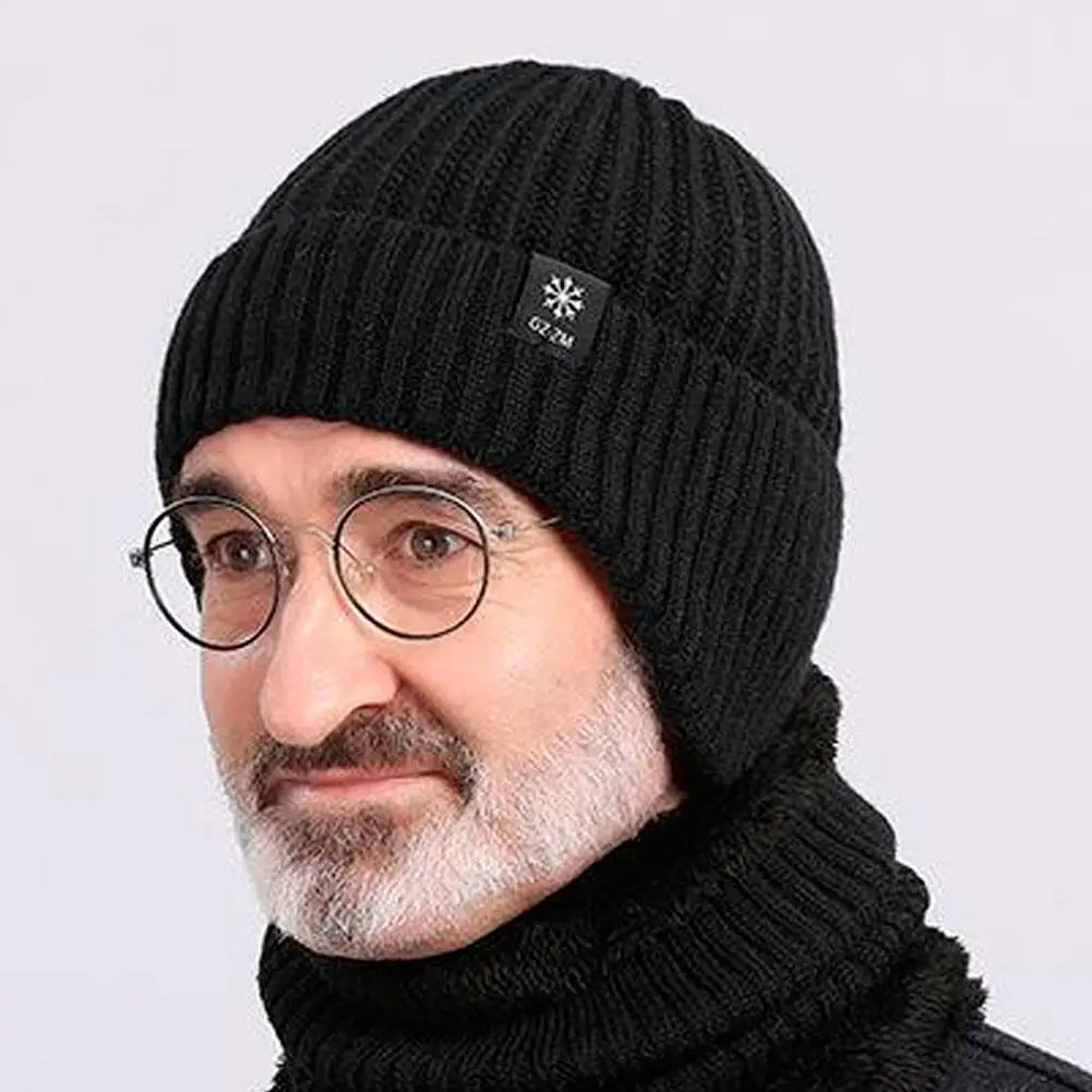 Winter Knit Beanie Hat with Ear Cover – Unisex Adult Knit Winter Beanie Peaceful Pleasures Health and Wellness