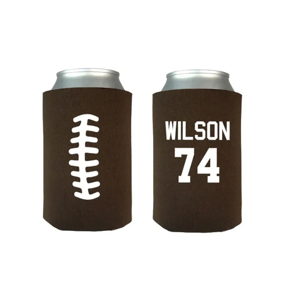 Personalized Football Can Coolers 20-Pack | Game Day Favors Can Cooler Set Peaceful Pleasures Health and Wellness