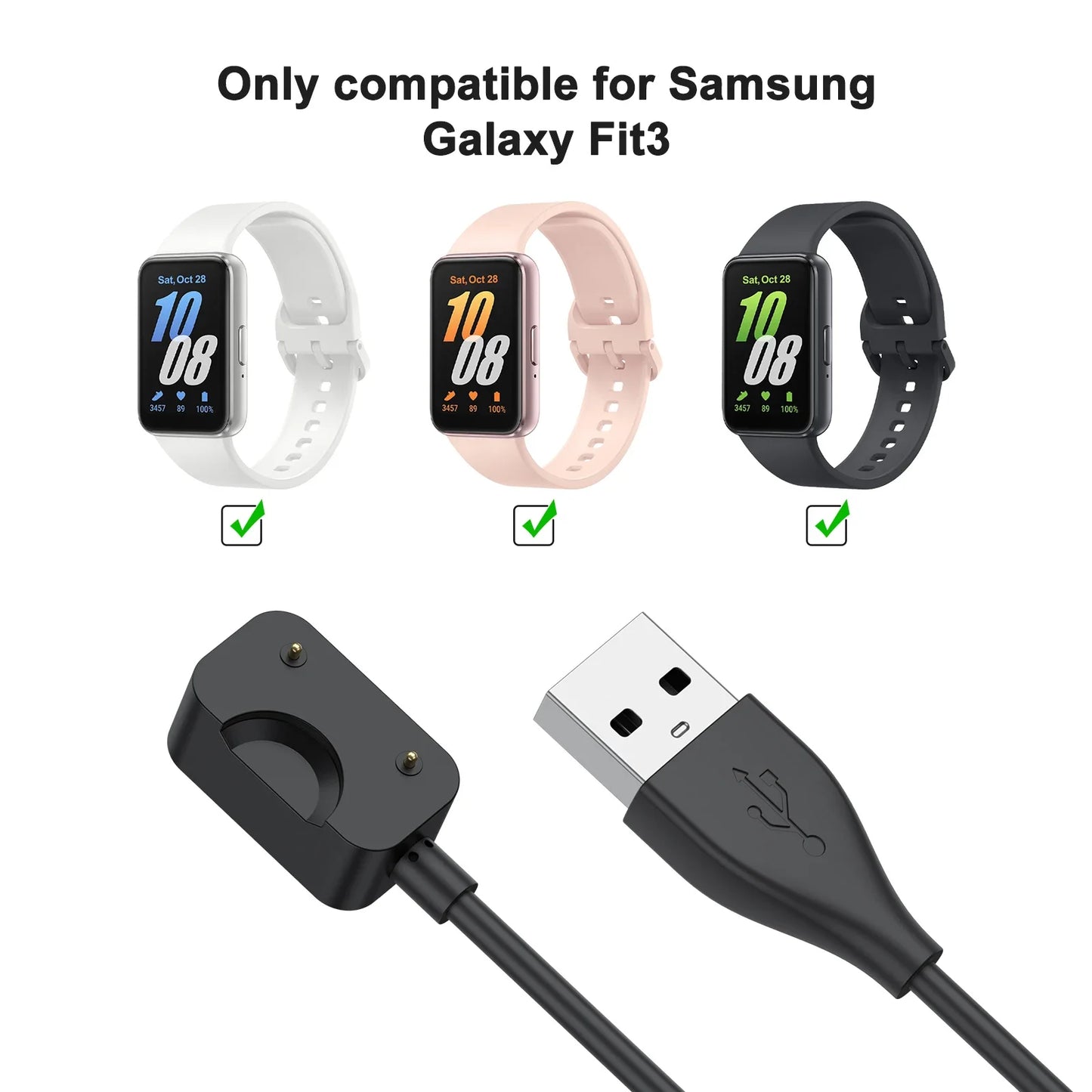 USB-C Magnetic Charger for Samsung Galaxy Fit 3 – 1-2 Pack Peaceful Pleasures Health and Wellness
