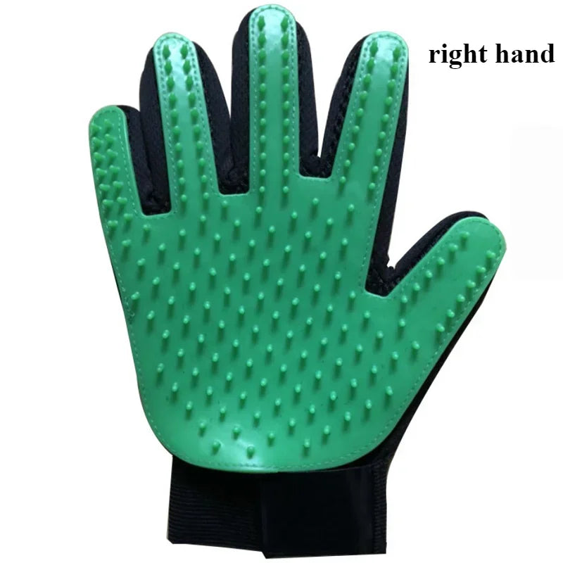 Pet Grooming Gloves for Dogs & Cats – 2-in-1 Deshedding Mitt