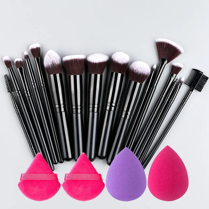 RUNTOIN 14-16Pc Professional Makeup Brush Set – Face & Eye