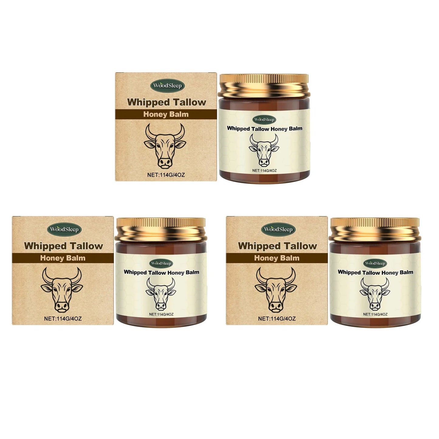 WOODSLEEP Whipped Tallow Honey Balm Face & Body Moisturizer
