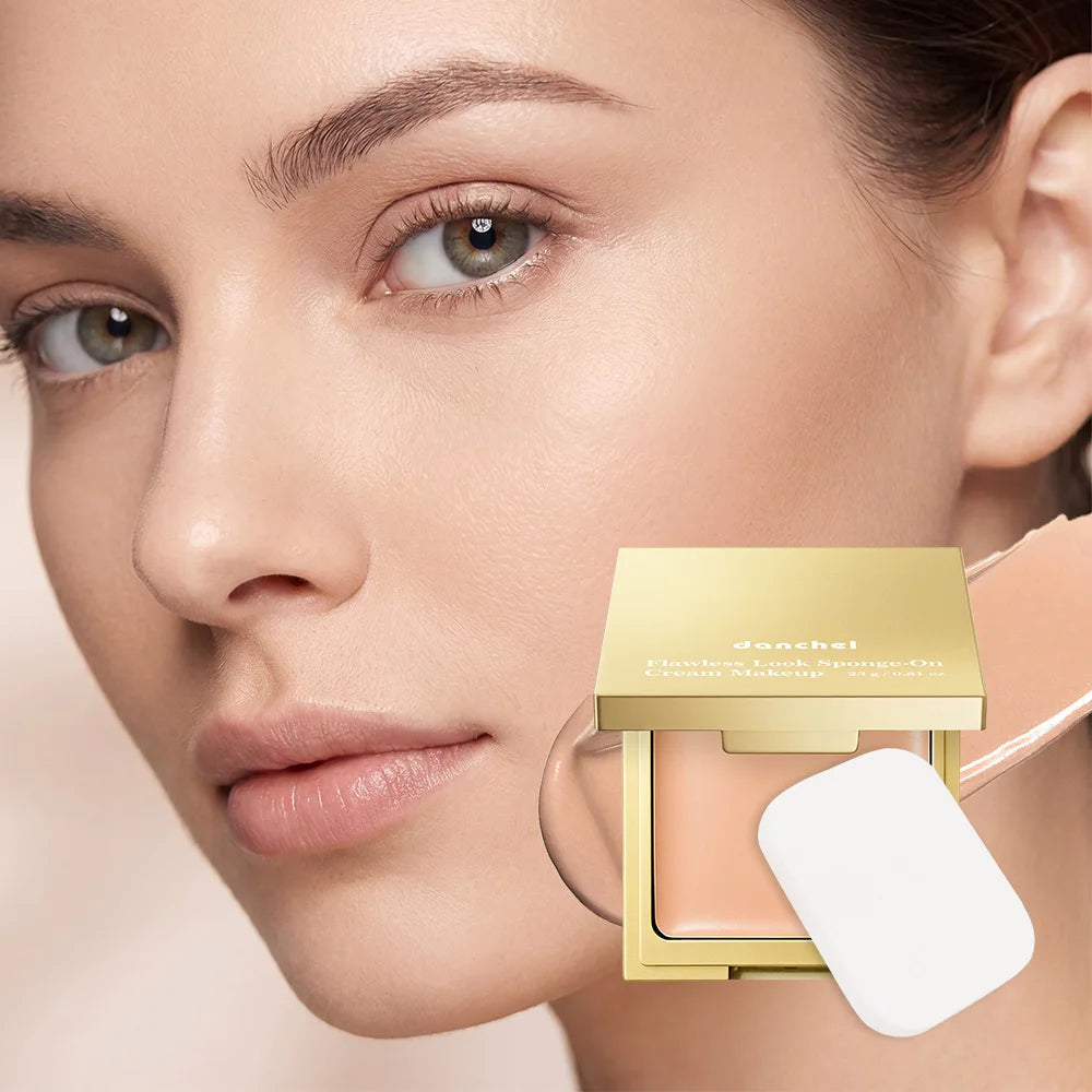 Flawless Finish Cream Foundation Sponge‑On Medium‑to‑Full Coverage Oil Control Breathable Long Lasting Concealer Makeup Peaceful Pleasures Health and Wellness