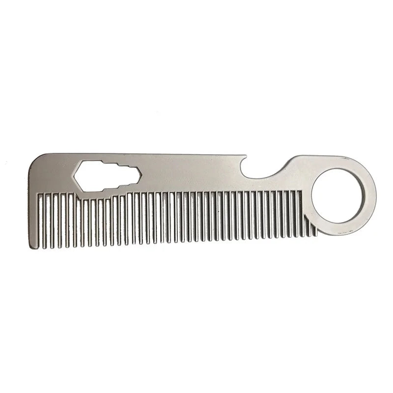 Stainless Steel Comb Portable Hair Comb Mini Comb Beard Comb Men's Beard Comb Styling Comb Peaceful Pleasures Health and Wellness