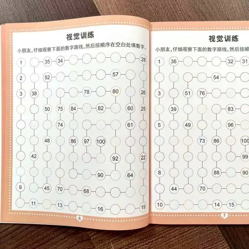 Preschool Visual Perception Activity Book 46 Pages Magic Number