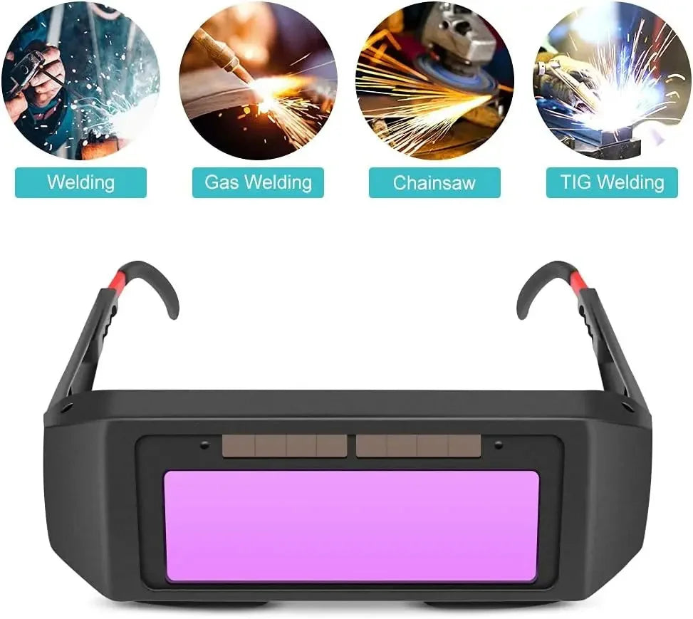 Welding Goggles Automatic Solar Automatic Darkening Safety Glasses UV Protective Welding Goggles Welder Glasses Protective Tools Peaceful Pleasures Health and Wellness