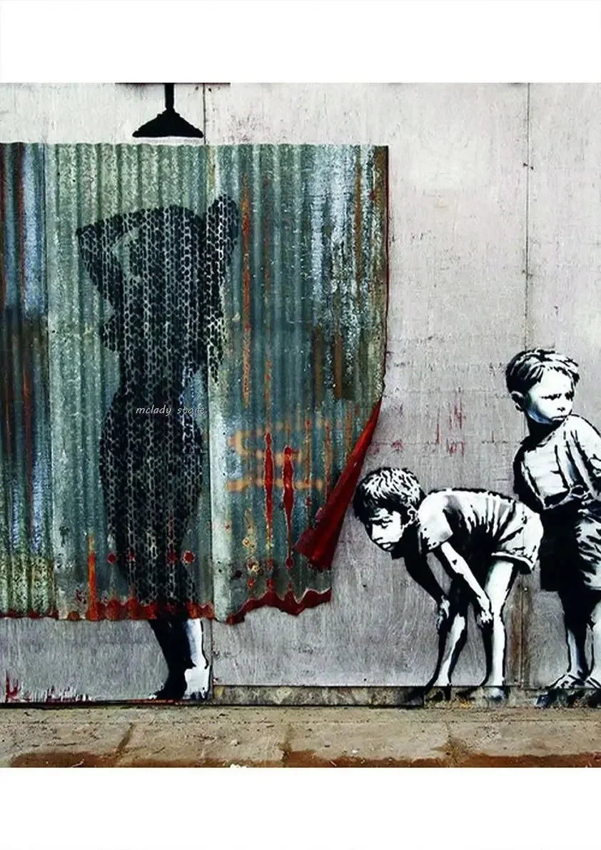 Banksy Girl with Red Balloon Canvas Wall Art | Street Art Decor