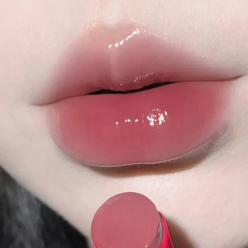 LUXURYTO Glitter Lip Gloss – Glass Mirror Shine, Clear & Red
