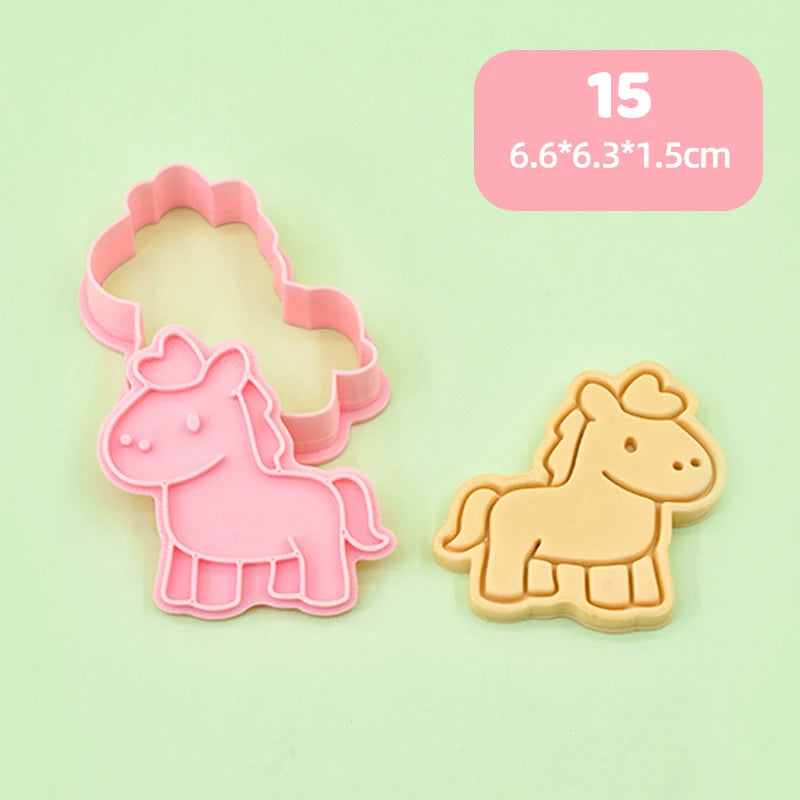 3D Horse Cookie Cutter Stamp | Chinese New Year Baking Mold Cookie Cutter Mold Peaceful Pleasures Health and Wellness 15