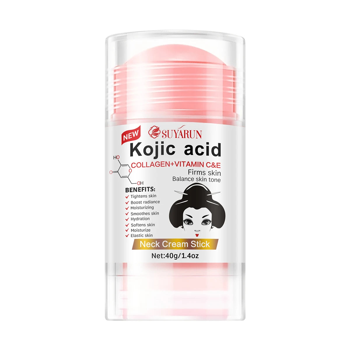 SUYARUN Kojic Acid Care Cream Stick Care Deep moisturizes and nourishes your dry rough skin with neck care cream. Peaceful Pleasures Health and Wellness 40g