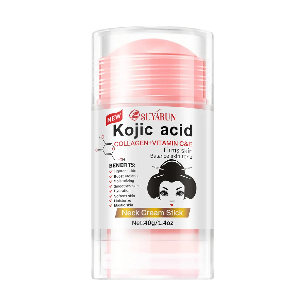 SUYARUN Kojic Acid Neck Cream Stick – Deep Moisturizing