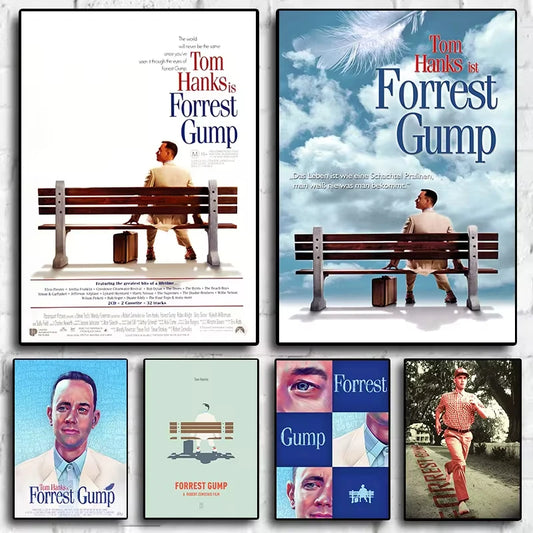Forrest Gump Classic Movie Canvas Wall Art Poster | Home Decor Movie Canvas Poster Peaceful Pleasures Health and Wellness