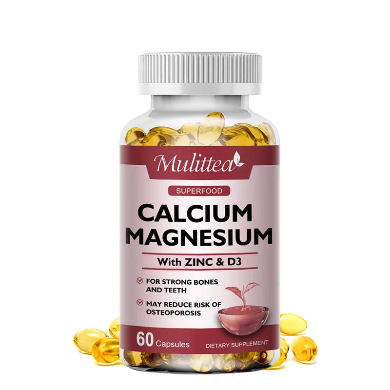 Calcium Magnesium Zinc + Vitamin D3 Softgels – Bones, Teeth, Heart & Immunity | 60 Count Peaceful Pleasures Health and Wellness