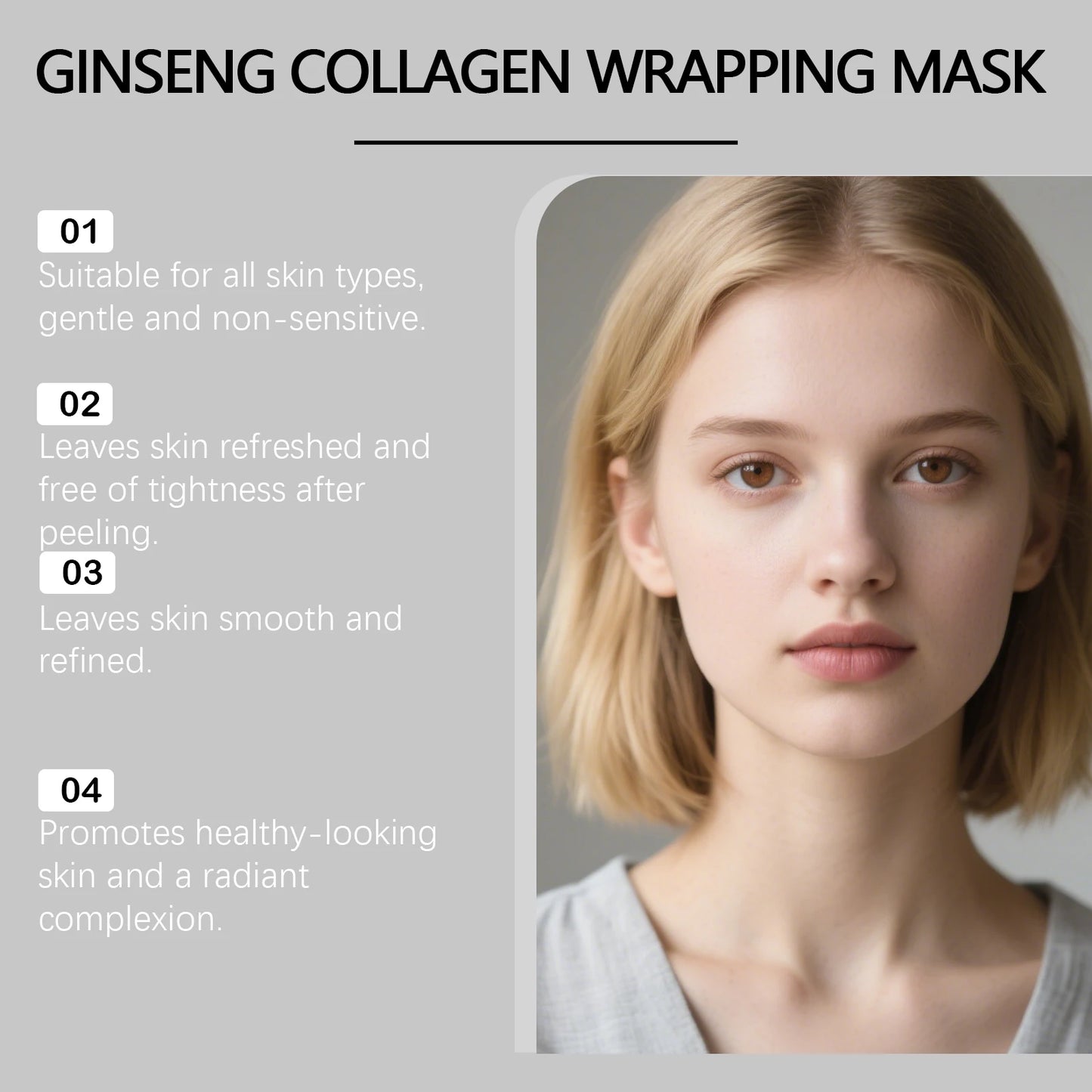 Ginseng Collagen Peel-Off Mask – Brighten, Firm & Hydrate