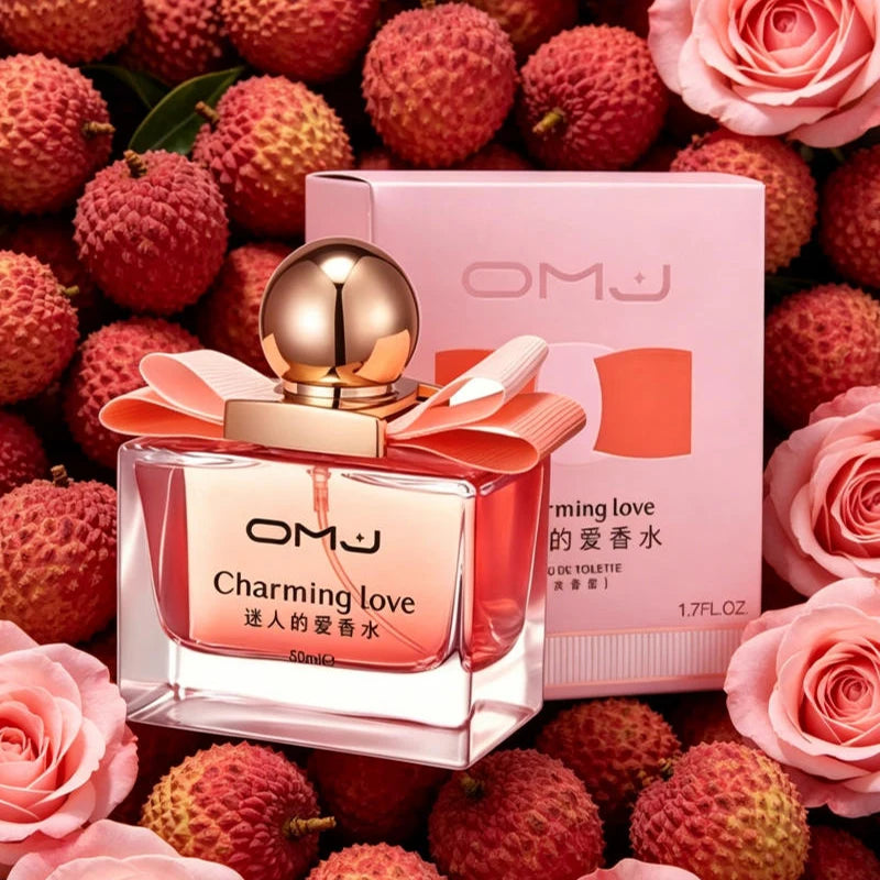 Charming Love Women's Perfume 50ml Long-lasting Fresh Citrus Lychee Fruity Scent Perfume Romantic Elegant Date Perfume Peaceful Pleasures Health and Wellness
