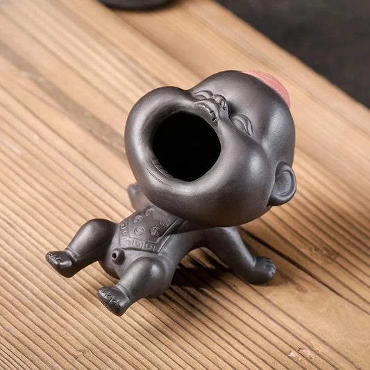 Creative Purple Clay Urine Children's Tea Pet Home Care Tea Stand Decoration Fun Urine Doll Tea Play Kung Fu Tea Set Accessories Peaceful Pleasures Health and Wellness