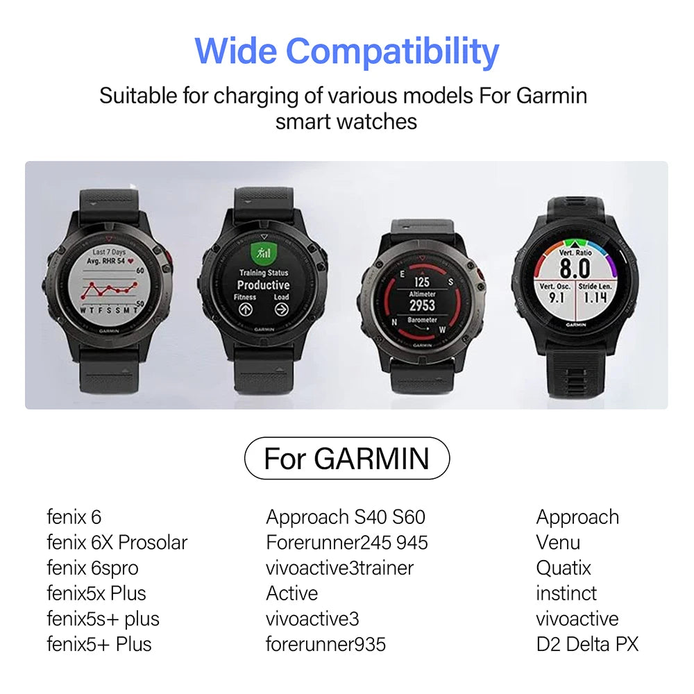 Garmin Charging Cable – Fenix 7/6, Forerunner 265, Instinct 2 Peaceful Pleasures Health and Wellness