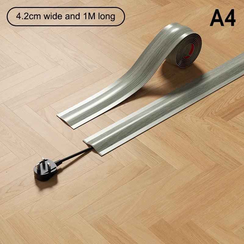 Soft PVC Floor Cord Cover | Cable Hider Wire Protector Floor Cable Hider Peaceful Pleasures Health and Wellness A4