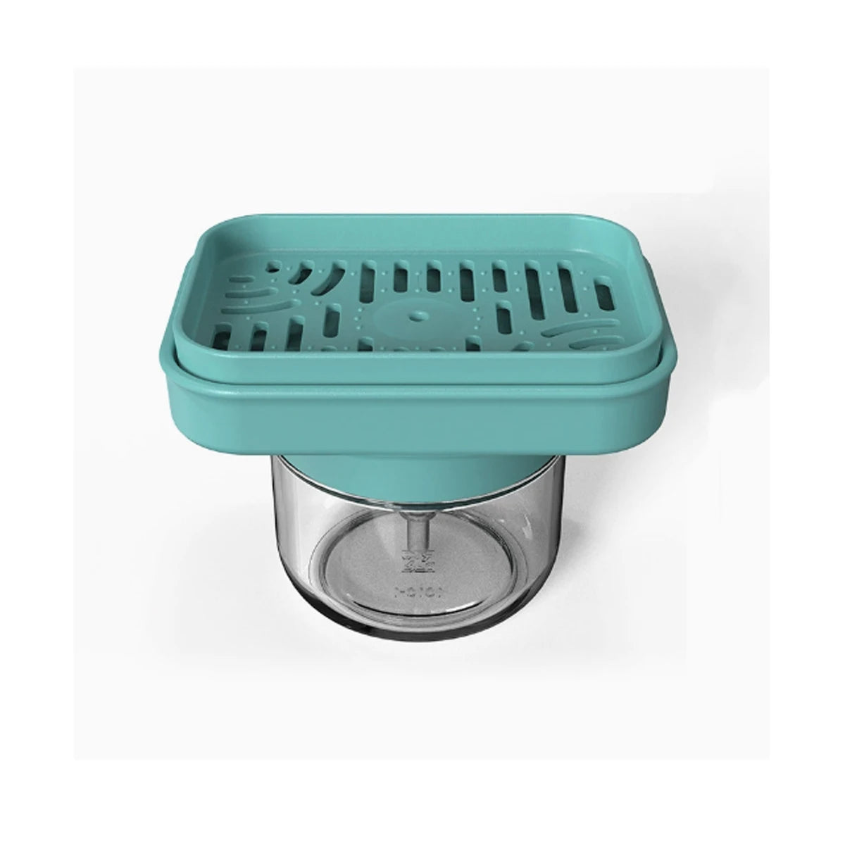 1Pcs Kitchen Press-type Dishwashing Detergent Automatic Liquid Output Bottle Removable Liquid Pressing Tool Peaceful Pleasures Health and Wellness Blue Square