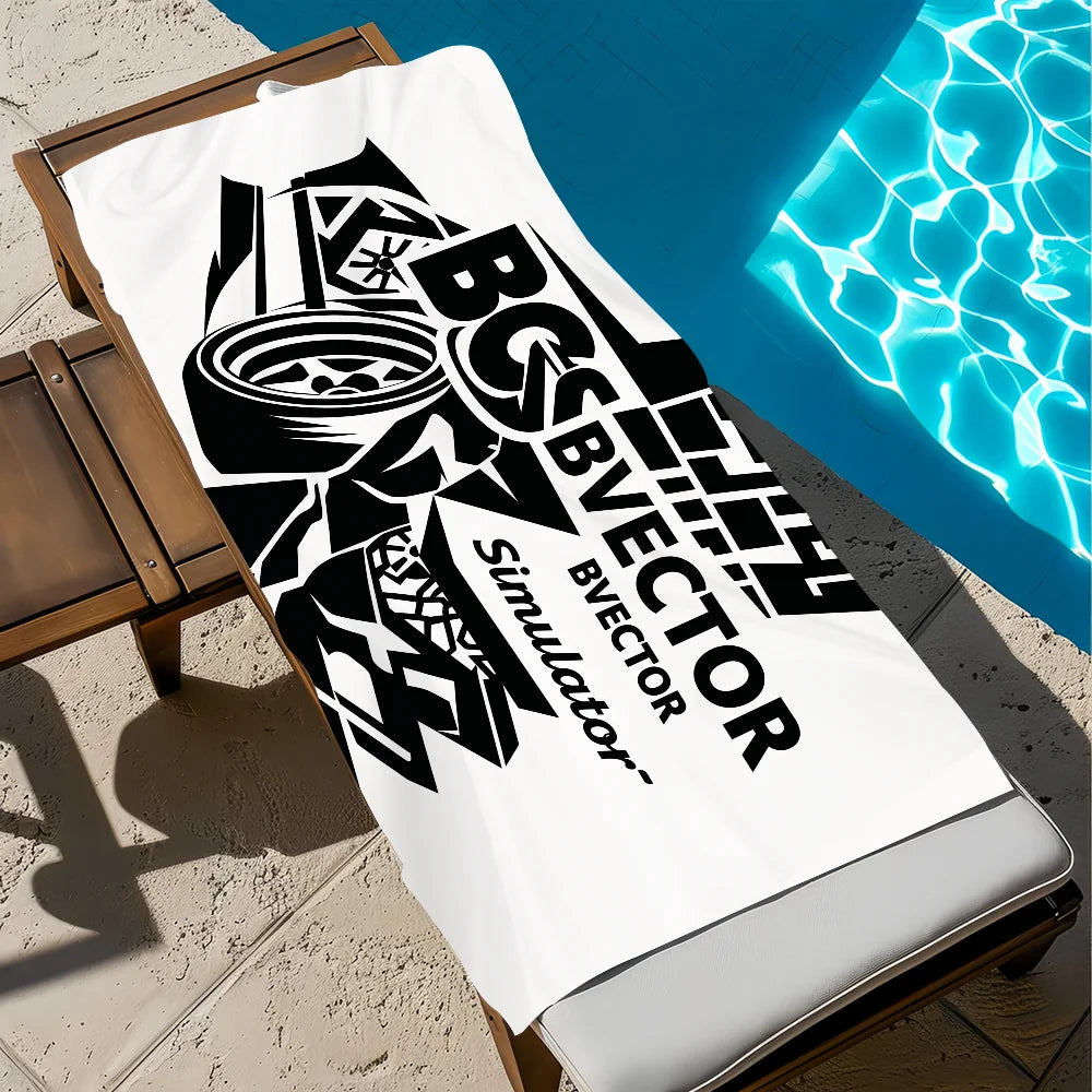 Car Logo Quick-Dry Beach Towel | Soft Microfiber Pool & Sports Quick-Dry Beach Towel Peaceful Pleasures Health and Wellness z3 STJ80x160CM
