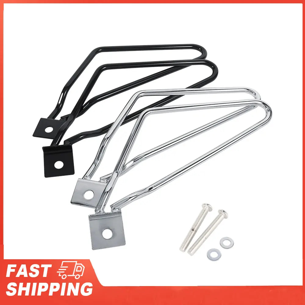 2x Motorcycle Saddlebags Mount Brackets Support XL883 1200 HD1450 1584