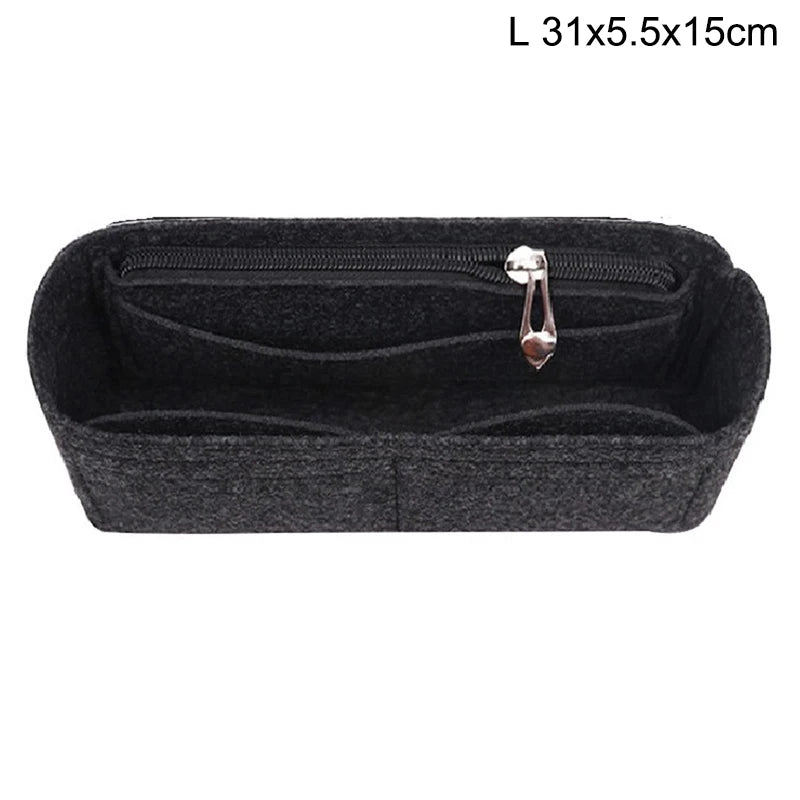 Felt Insert Bag Organizer – Handbag Liner & Makeup Organizer