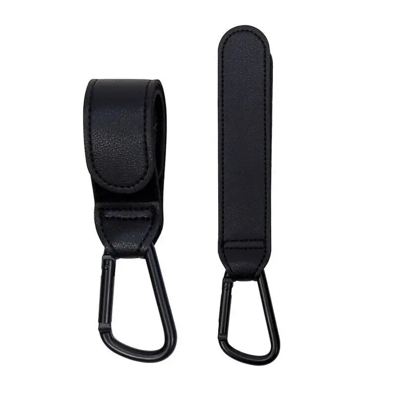 360° Rotatable PU Leather Baby Stroller Hook | Pram Organizer