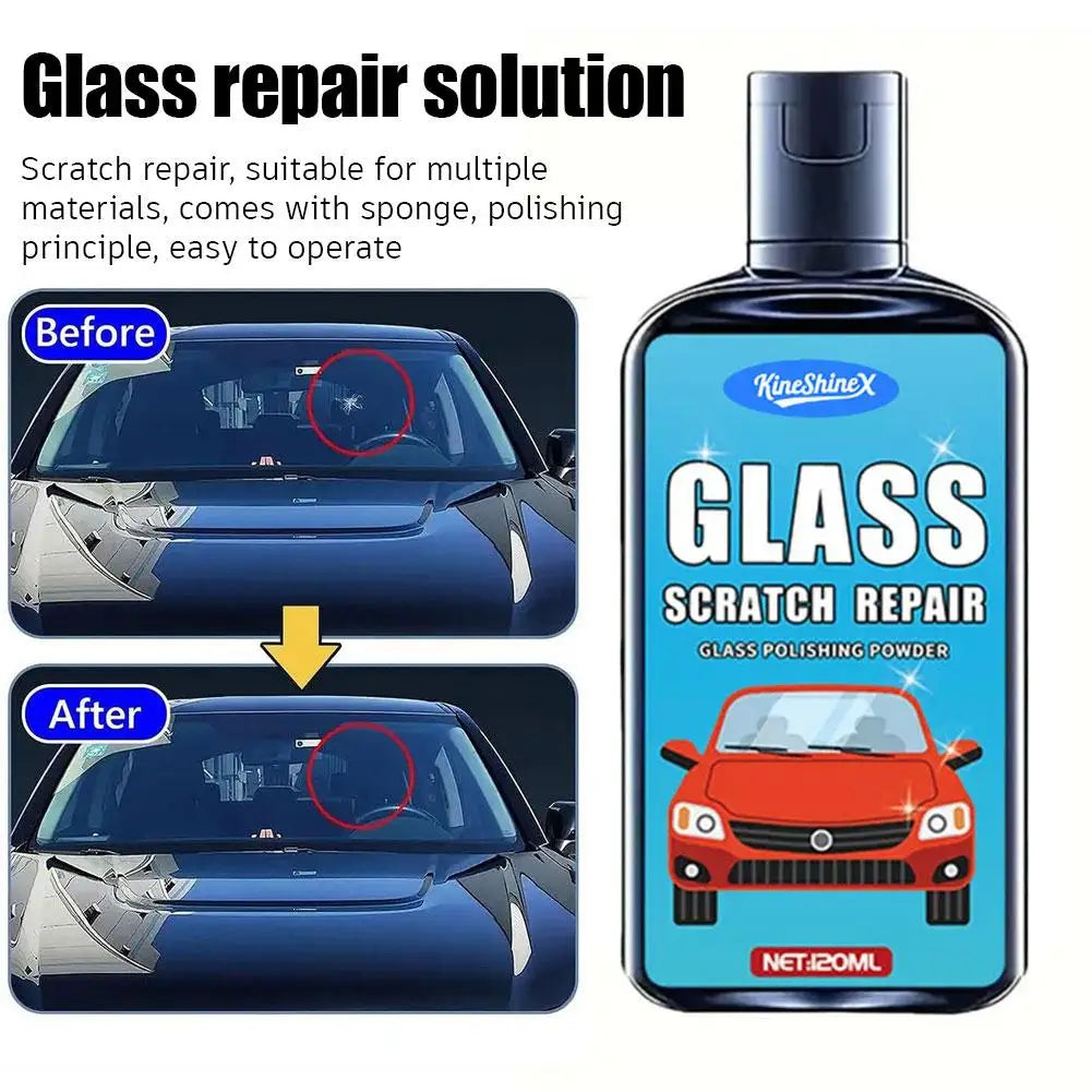 Car Glass Scratch Repair Paste & Polishing Kit | 120ml
