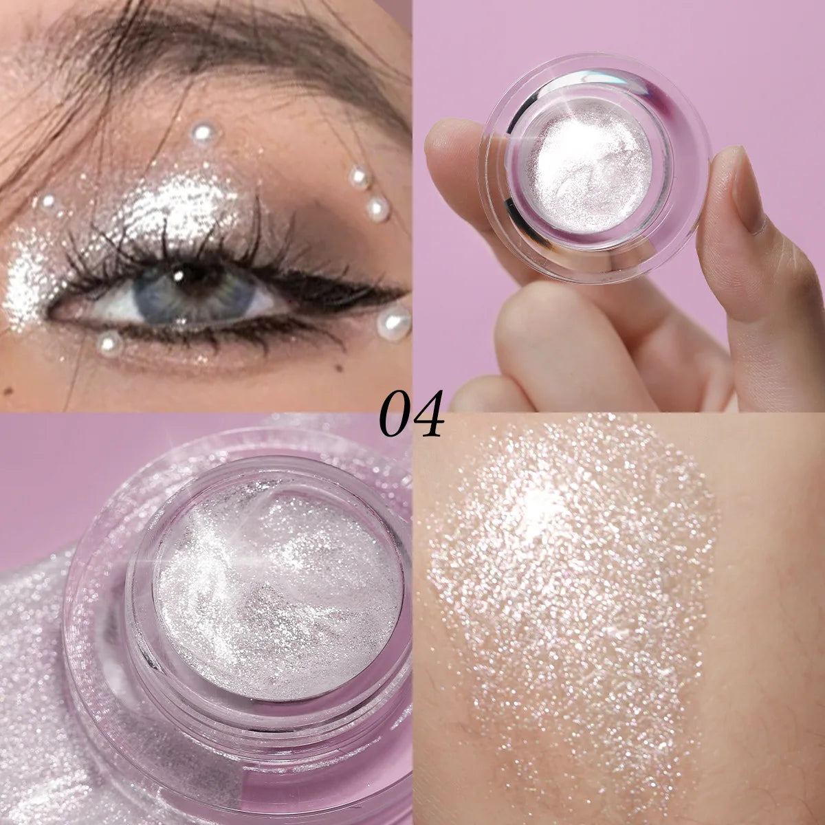 Glitter Gel Eyeshadow | Smokey Shimmer & Pearlescent Finish