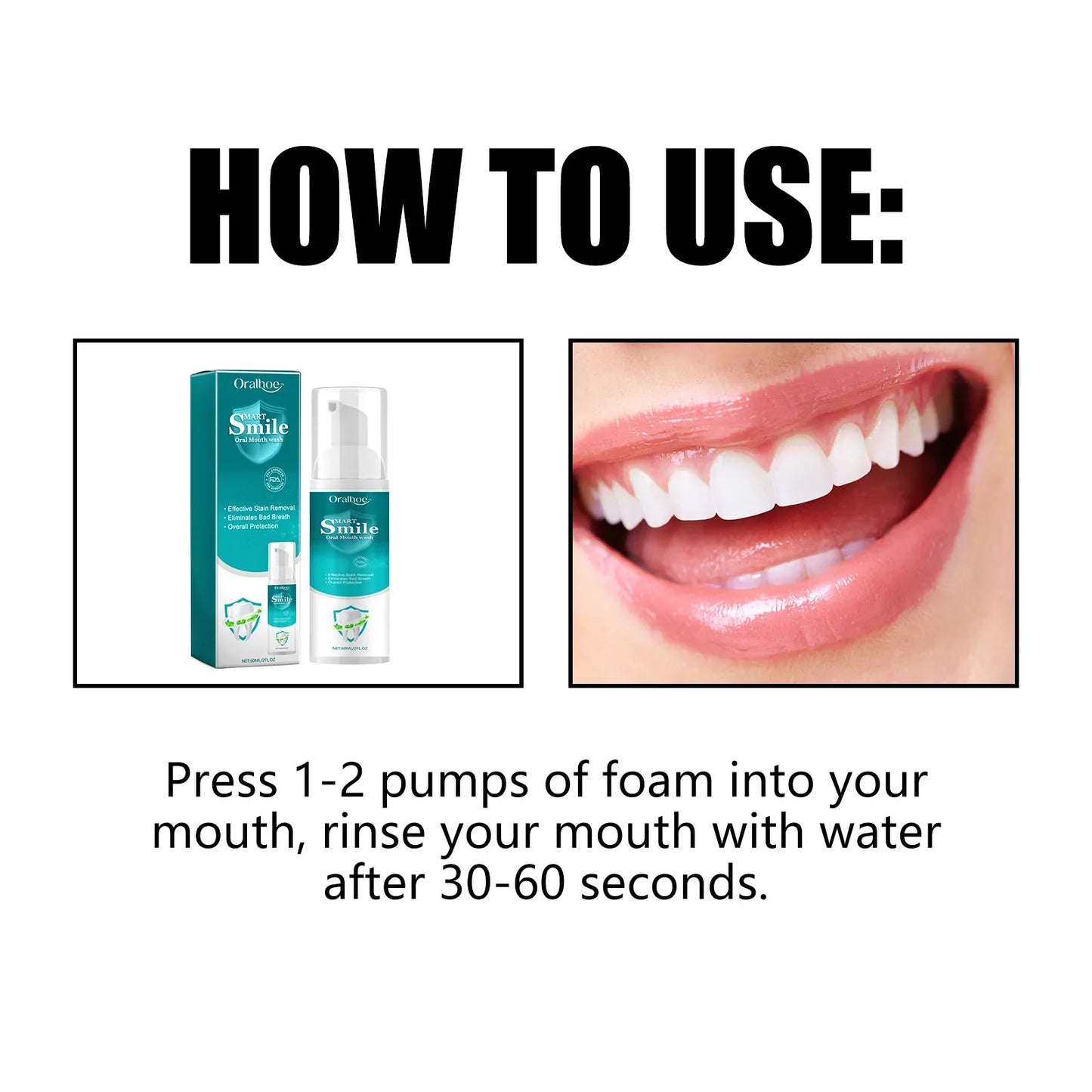 Oralhoe Propolis Whitening Toothpaste Mousse – Deep Clean 60ml