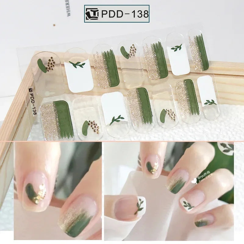 Glitter Full Cover Nail Stickers | Self-Adhesive Nail Wraps