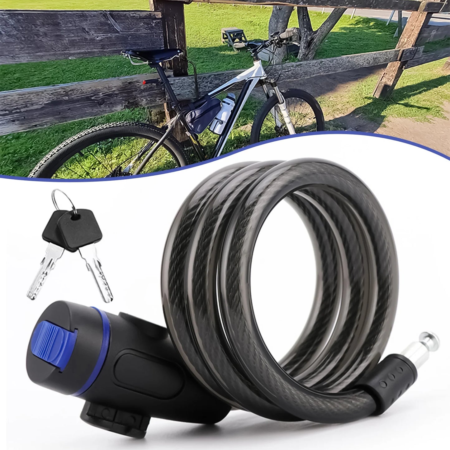 Heavy Duty Motorcycle Chain Lock 90cm Metal Anti Theft Bike Lock with 2 Keys for Maximum Security and Reinforcement of Bicycle Peaceful Pleasures Health and Wellness