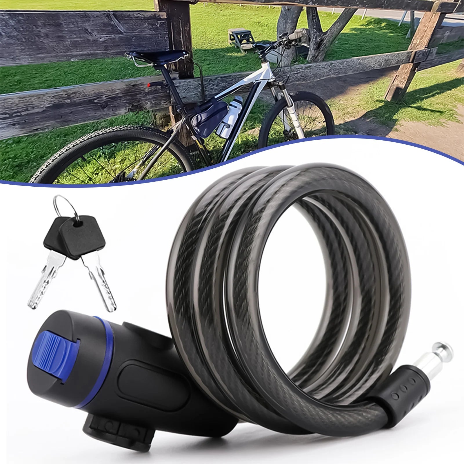Heavy Duty Motorcycle Chain Lock 90cm Metal Anti Theft Bike Lock with 2 Keys for Maximum Security and Reinforcement of Bicycle Peaceful Pleasures Health and Wellness