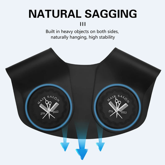 Black Silicone Waterproof Barber Hair Cutting Collar Hair Dyeing Shawls Neck Wrap Guard Haircut Shoulder Pad Scarf Styling Tool Peaceful Pleasures Health and Wellness
