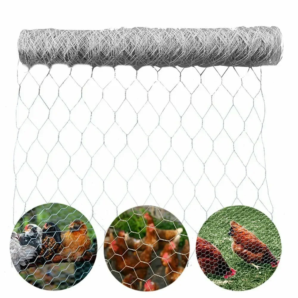 Hexagonal Chicken Wire Mesh Fence 35cm x 1M – Iron Netting