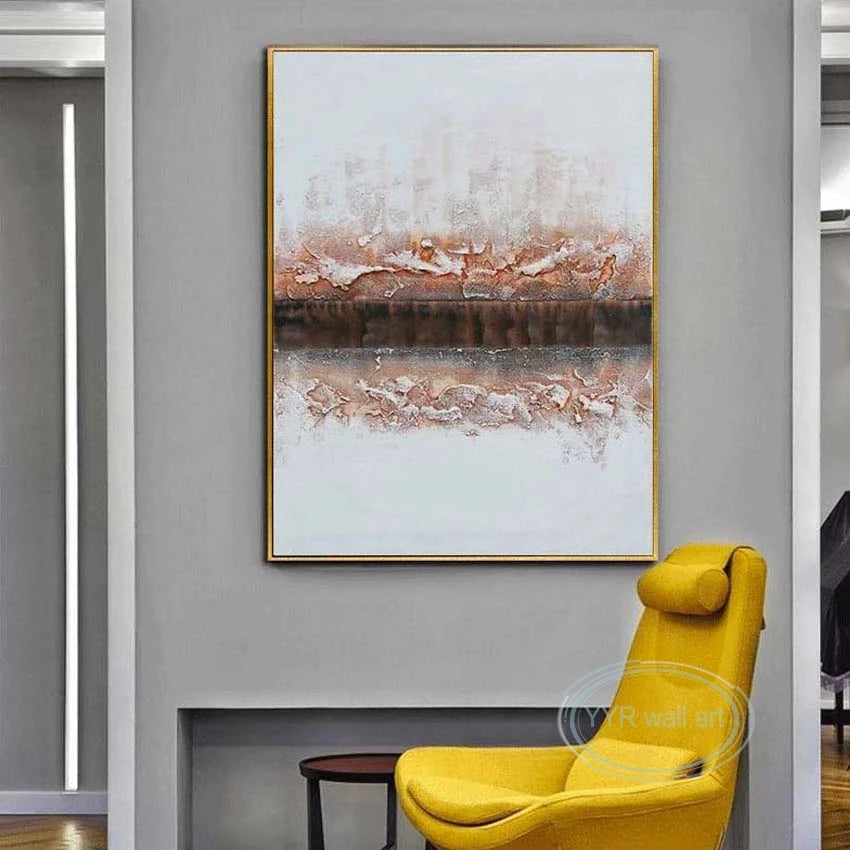 Wall Decoration Oil Painting Modern Handmade Abstract Canvas Hanging Poster Living Room Bedroom Restaurant Thick Texture Picture Peaceful Pleasures Health and Wellness