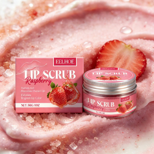 EELHOE Strawberry Lip Scrub – Exfoliating Moisturizing Lip Balm Lip Scrub Peaceful Pleasures Health and Wellness