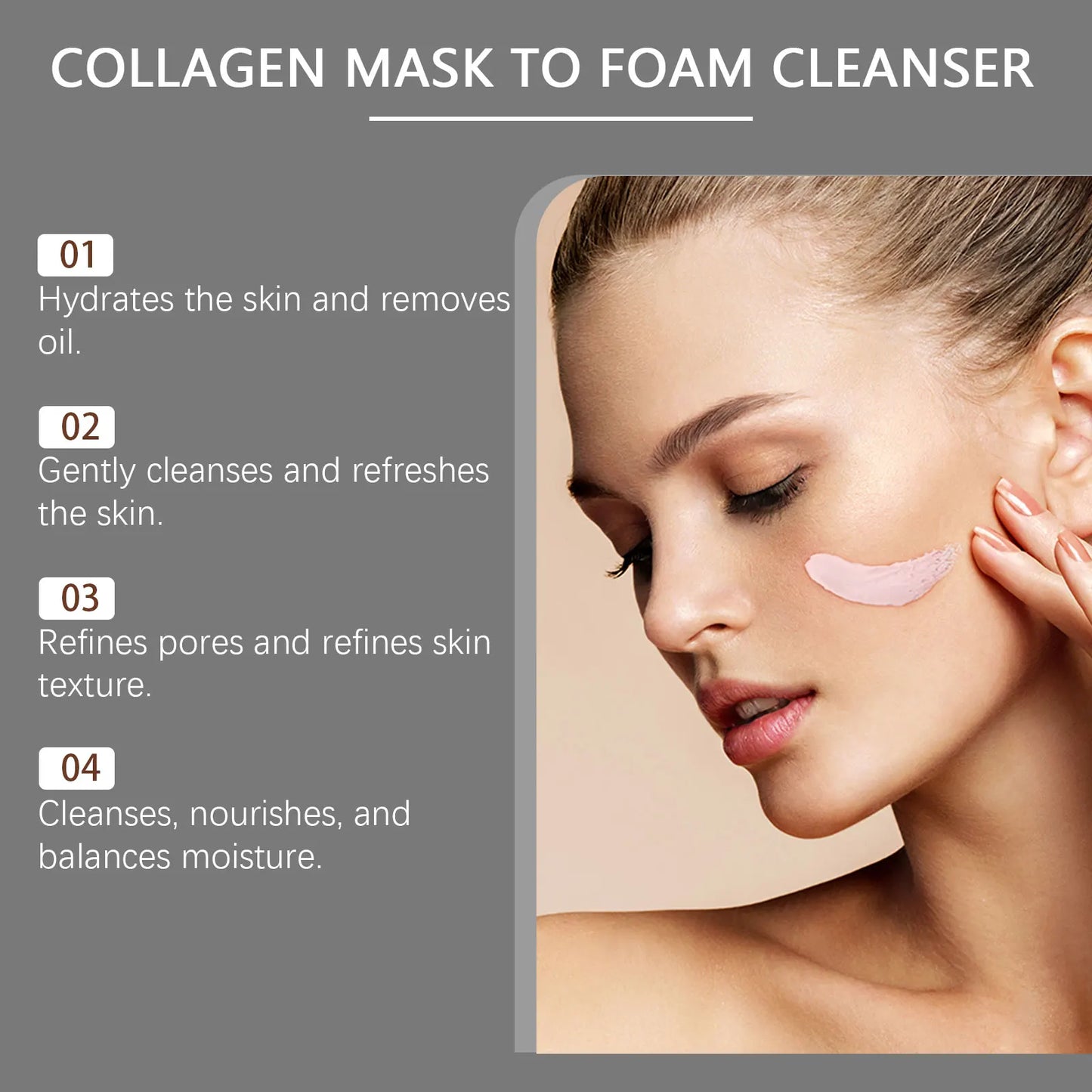 Collagen & Hyaluronic Acid Facial Cleanser – Hydrating Face Wash