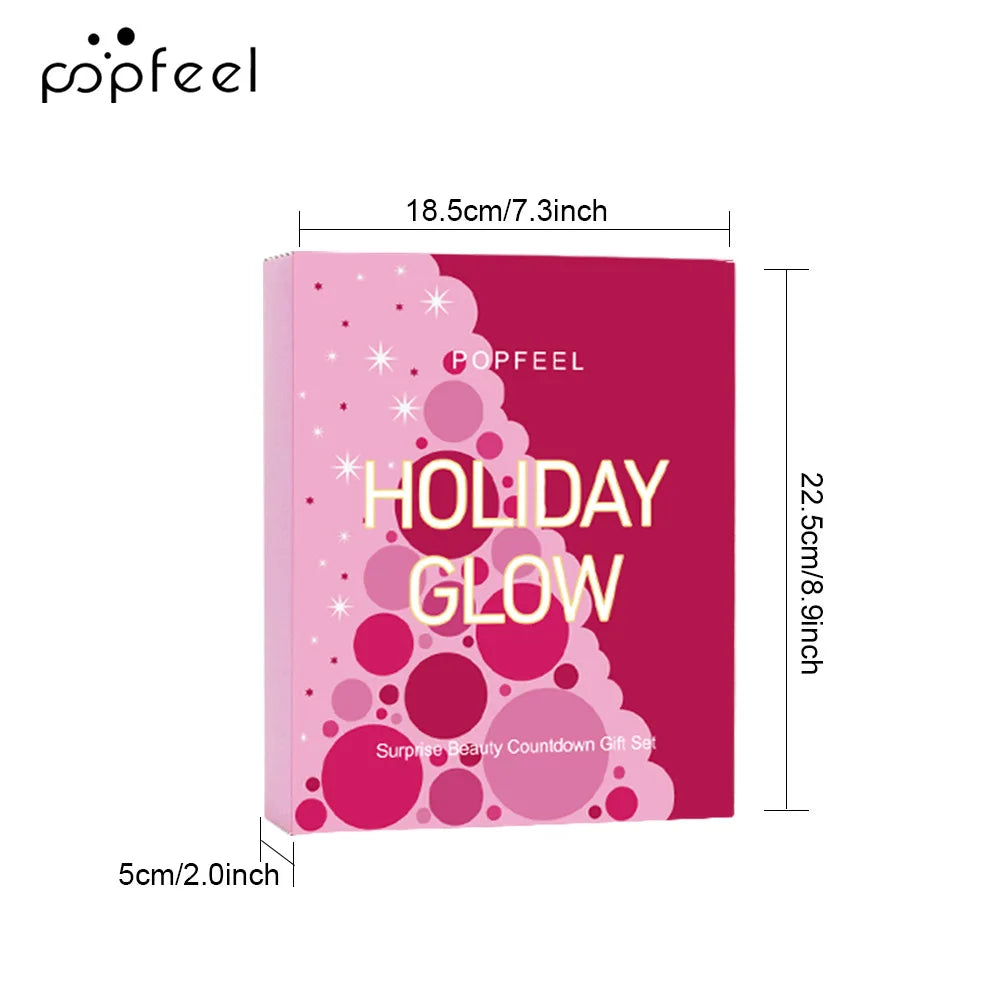 24-Piece Holiday Beauty Advent Calendar Makeup Gift Set