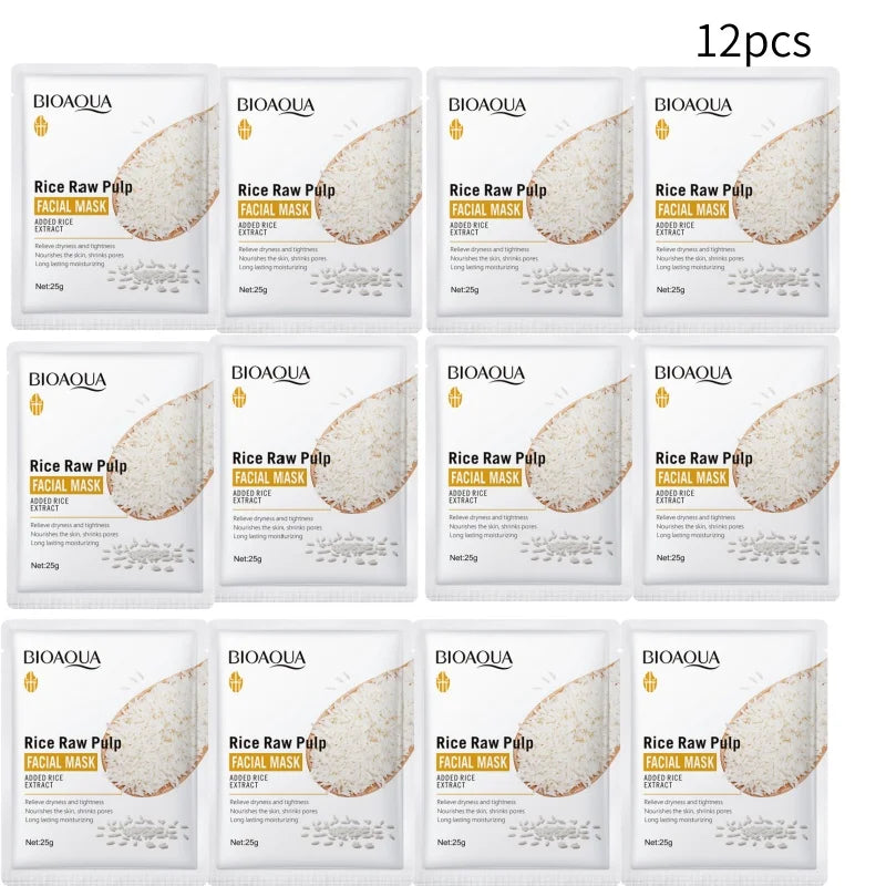 Rice Puree Facial Mask – Rice & Grape Seed Extract Sheet Mask