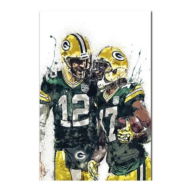 Abstract Football Athlete Canvas Print | Sports Wall Art