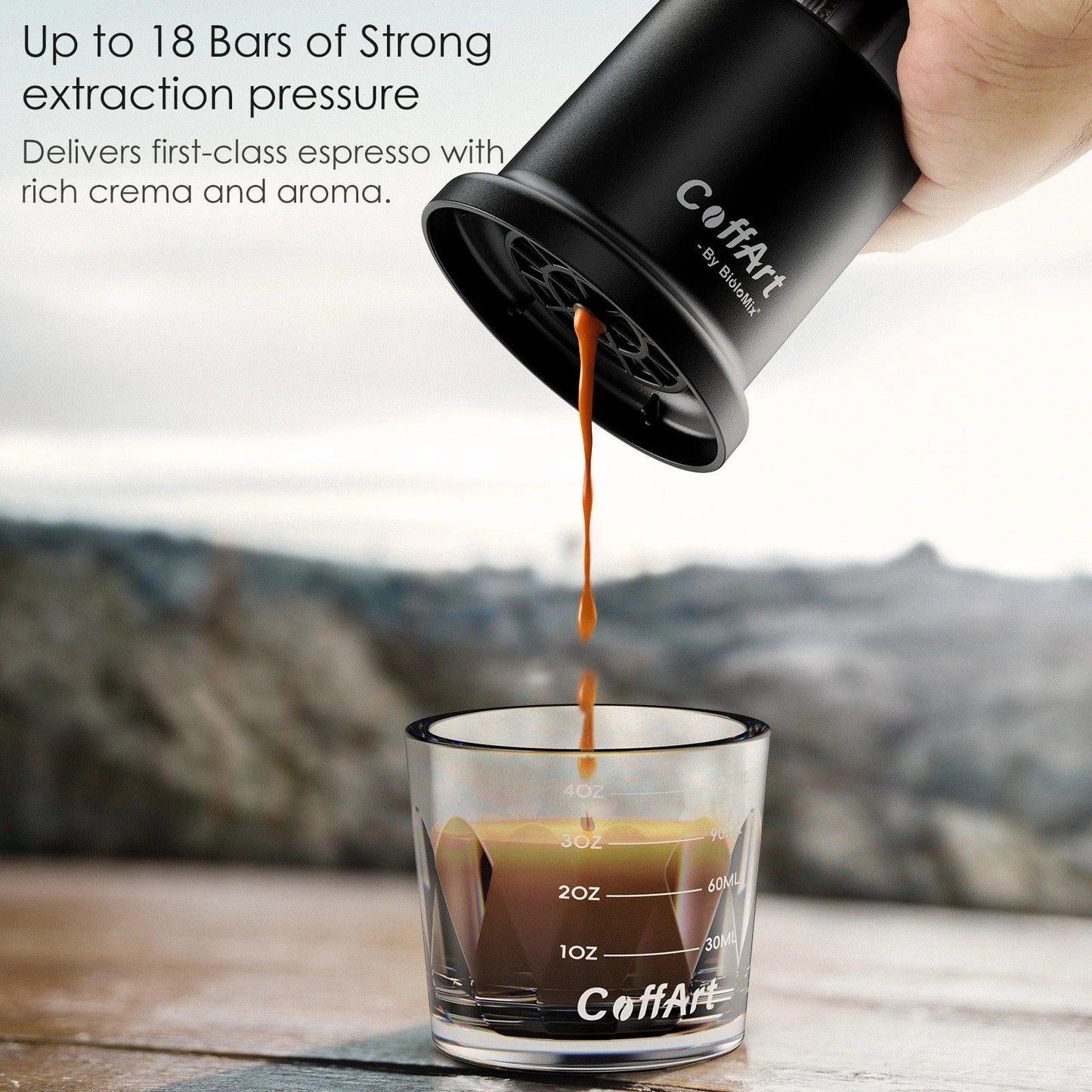 BioloMix 2 In 1 Manual Espresso Coffee Machine Coffee Machines Peaceful Pleasures Health and Wellness