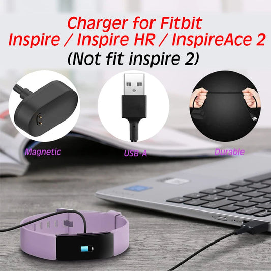 Charger for Fitbit Inspire HR, Fitbit Inspire, Fitbit Ace 2, Replacement USB Charging Cable Cord for Fitbit Inspire & Inspire HR Peaceful Pleasures Health and Wellness